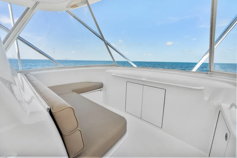 Slide: The Image of Luxurious interior of 2017 Hatteras GT54 yacht with ocean view. - 30