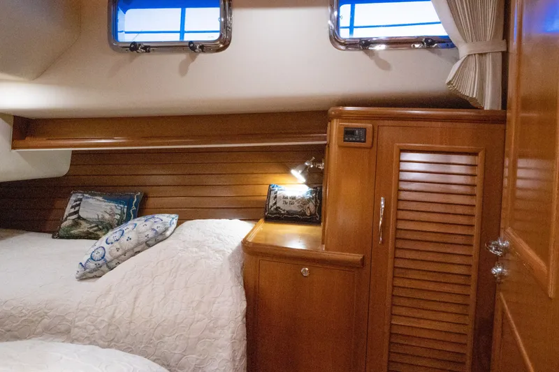 Slide: The Image of Luxurious cabin interior of 2010 Grand Banks 41 Heritage EU yacht with wooden finishes. - 20