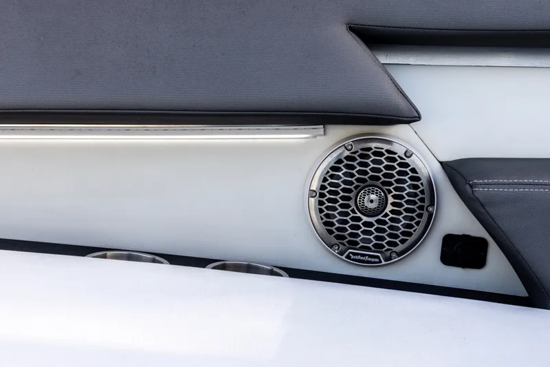 Slide: The Image of Speaker and seating detail on 2021 Cruisers Yachts 42 GLS OB. - 26