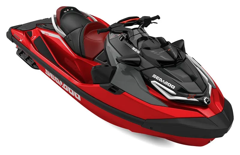Slide: The Image of 2024 Sea-Doo RXT-X 325 with Tech Package in red and black. - 34
