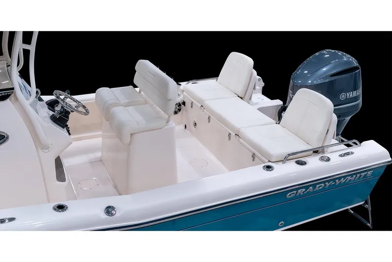 Slide: The Image of Manufacturer Provided Image: 2023 Grady-White 251 Coastal Explorer boat interior with Yamaha engine. - 13