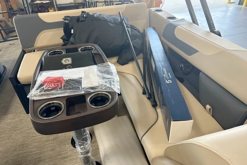 Slide: The Image of Interior of 2027 Godfrey Sweetwater 2286 SFL boat with accessories and seating. - 13