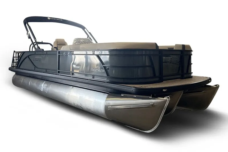 The Image of 2027 Godfrey Sweetwater 2286 SFL pontoon boat with sleek design and spacious seating. - 1