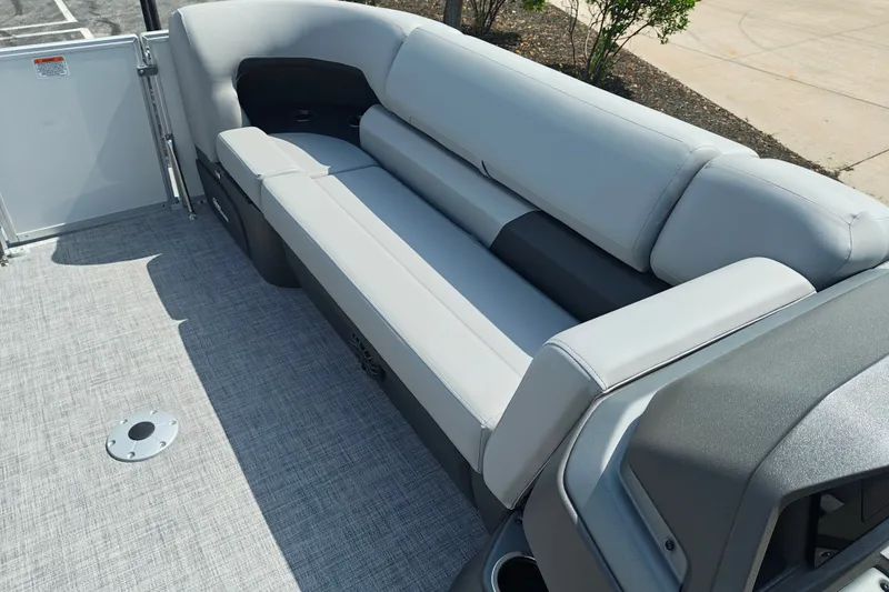 Slide: The Image of Luxurious seating on 2027 Sun Tracker Party Barge 22 DLX pontoon boat. - 27