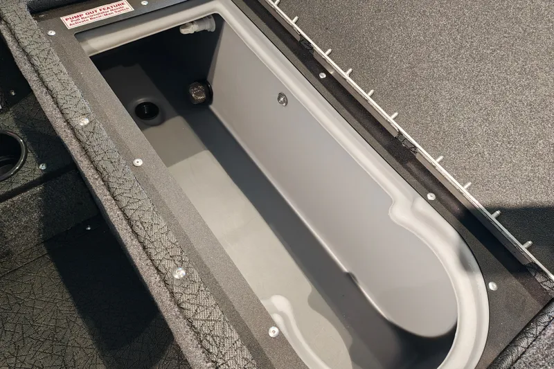 Slide: The Image of 2027 Tracker Targa V-18 WT boat storage compartment with pump-out feature. - 35