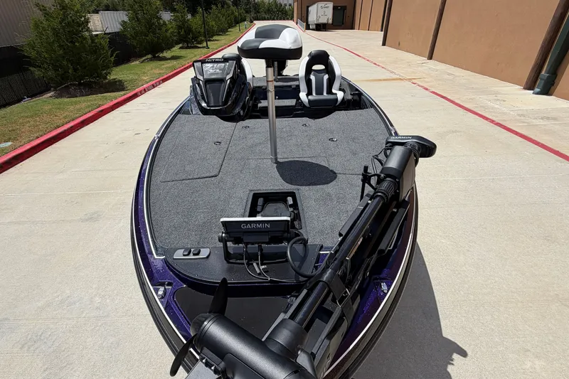 Slide: The Image of 2027 Nitro Z18 XL Pro fishing boat with Garmin equipment on deck. - 6