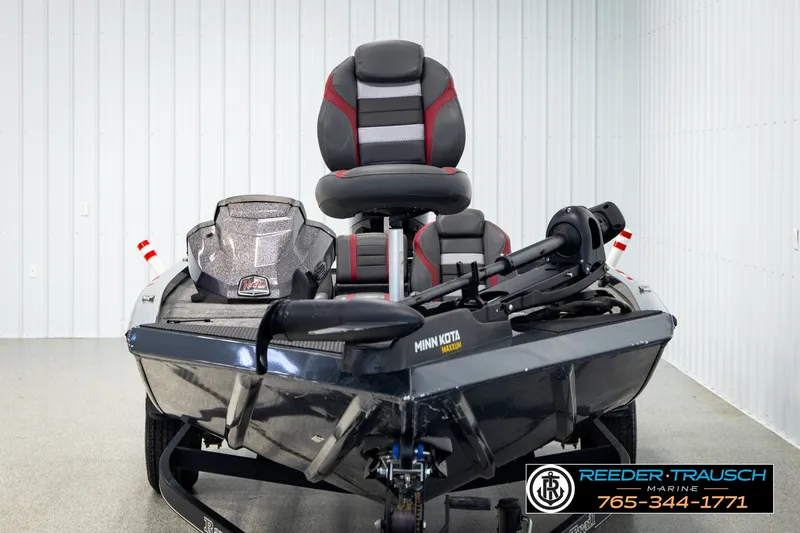 Slide: The Image of 2021 Ranger RT188C fishing boat with Minn Kota trolling motor in showroom. - 6