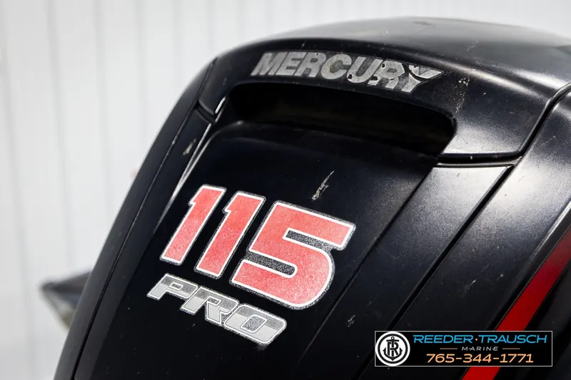 Slide: The Image of Mercury 115 Pro outboard motor on 2021 Ranger RT188C boat. - 48