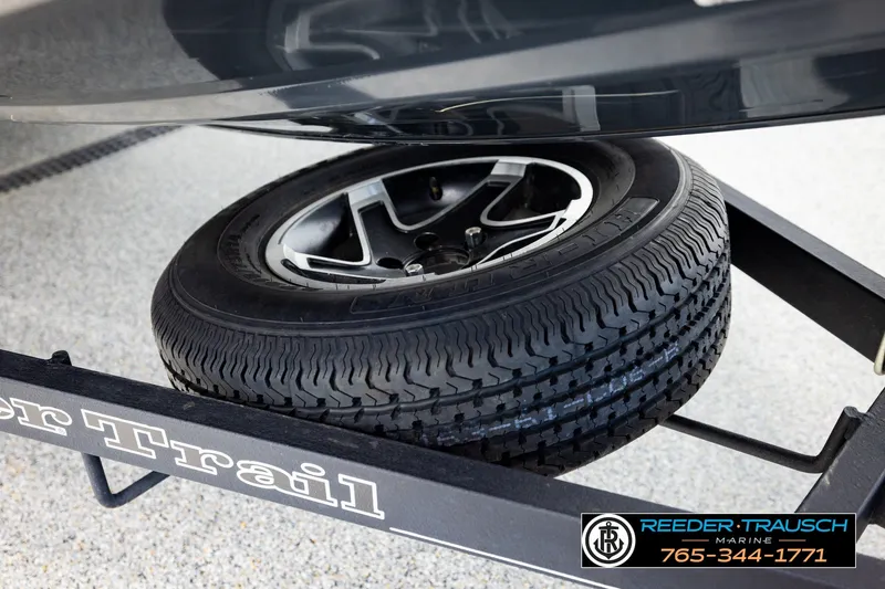 Slide: The Image of Spare tire on Ranger RT188C 2021 trailer by Reeder Trausch Marine. - 52