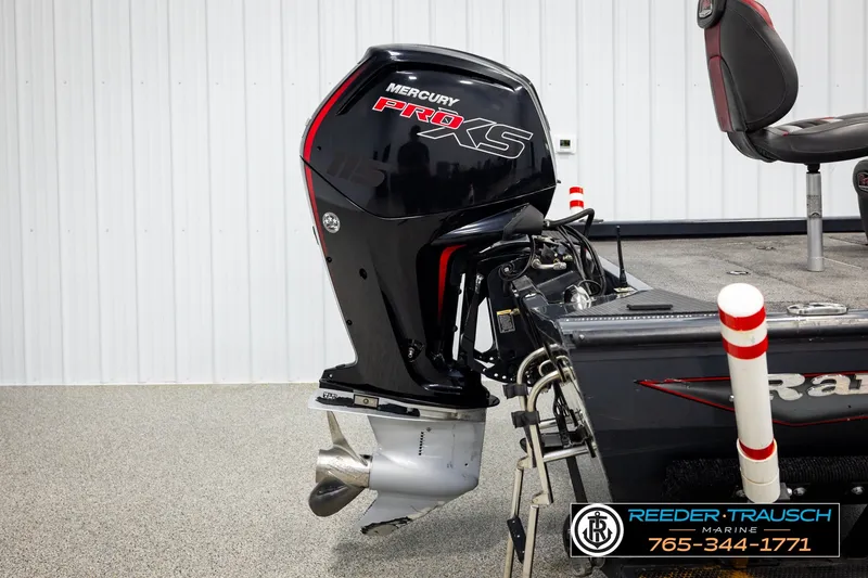 Slide: The Image of 2021 Ranger RT188C boat with Mercury Pro XS outboard motor in showroom. - 46