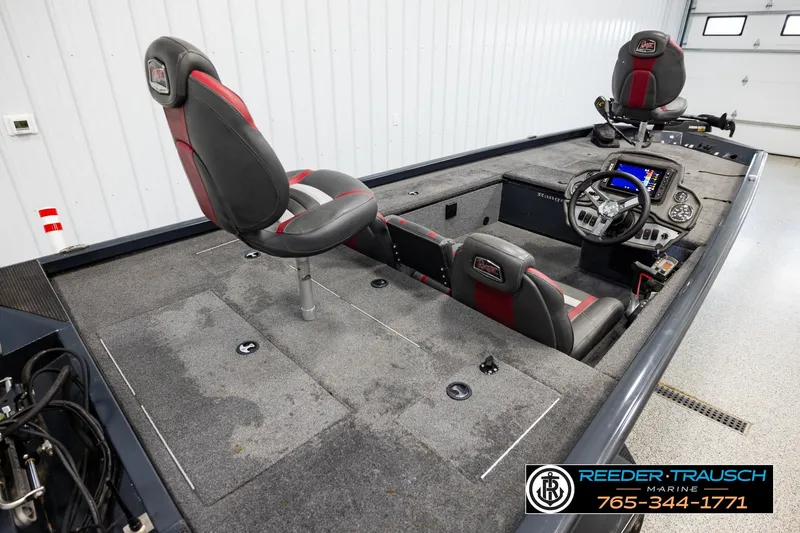 Slide: The Image of 2021 Ranger RT188C fishing boat interior with seating and control panel, Reeder Trausch Marine. - 10