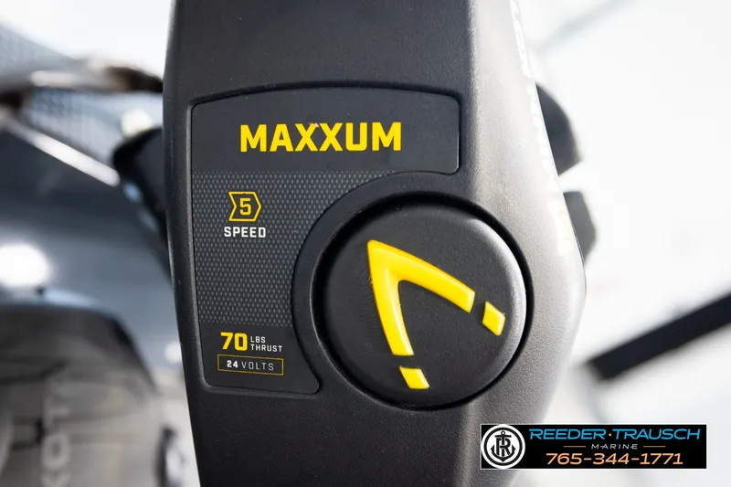 Slide: The Image of Close-up of Maxxum 5-speed control on 2021 Ranger RT188C boat. - 44