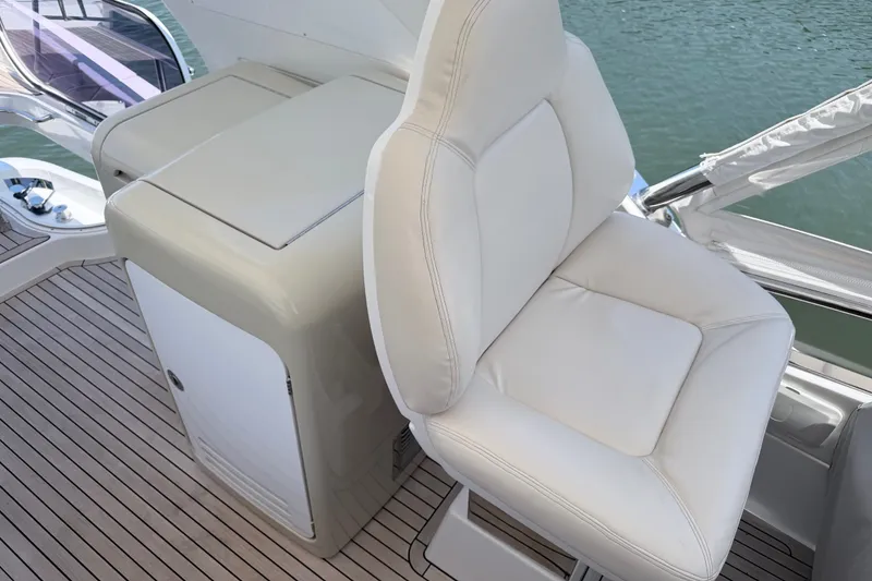 Slide: The Image of Luxury seating on 2014 Azimut 64 yacht with elegant white upholstery. - 41