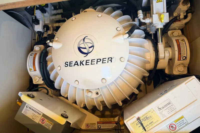 Slide: The Image of Seakeeper gyroscope stabilizer in 2014 Azimut 64 yacht engine room. - 56