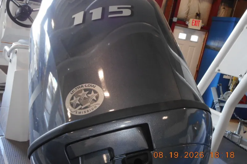 Slide: The Image of Outboard motor on Highfield Patrol 540, 2025 model, featuring ultra-low emission technology. - 4