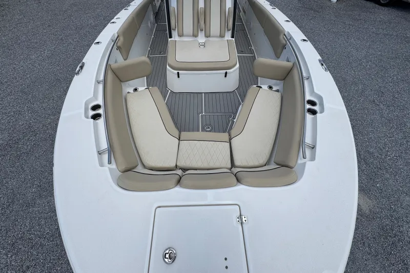 Slide: The Image of 2017 Sea Fox 328 Commander boat with spacious seating and sleek design. - 24
