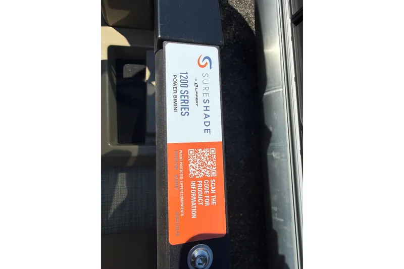 Slide: The Image of SureShade 1200 Series Power Bimini label on Sylvan X-3 CLZ DH, 2026 model. - 21