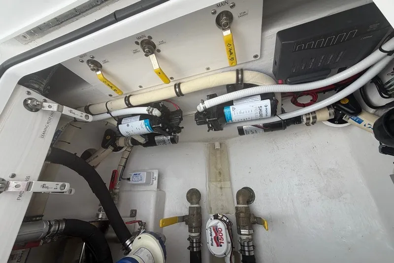 Slide: The Image of Onslow Bay 37 Tournament Edition 2026 boat plumbing and electrical system components. - 67