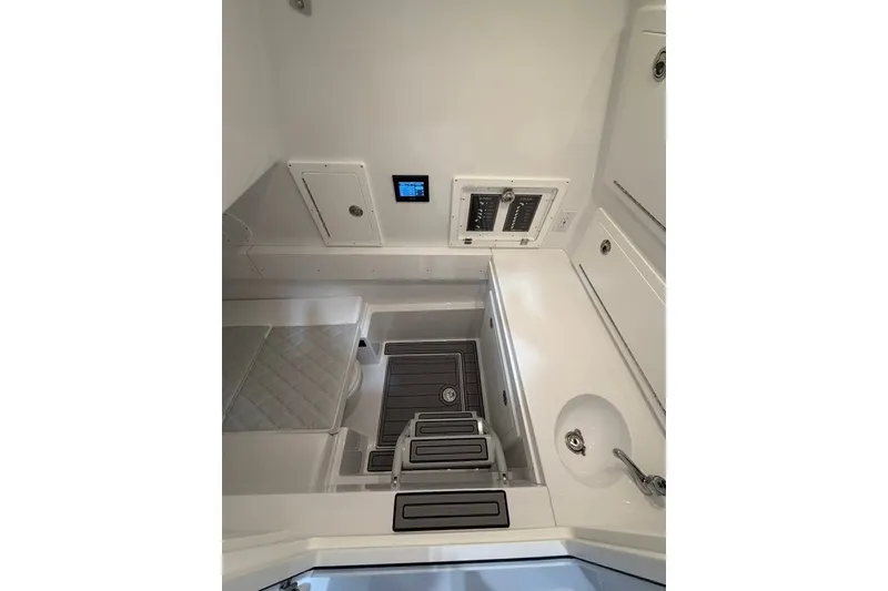 Slide: The Image of Interior of 2026 Onslow Bay 37 Tournament Edition boat, featuring sleek design and modern amenities. - 88