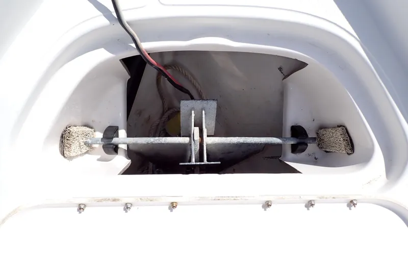 Slide: The Image of Anchor storage compartment on a 2015 Blue Wave 2400 PureBay boat. - 40
