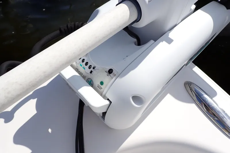 Slide: The Image of Close-up of a 2015 Blue Wave 2400 PureBay boat's control panel. - 38