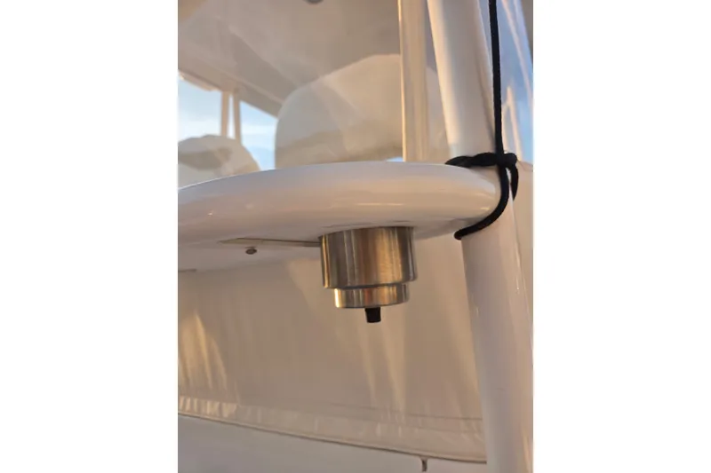Slide: The Image of 2022 Tidal Creeks Boatworks Center Console detail, featuring a stainless steel fixture. - 38