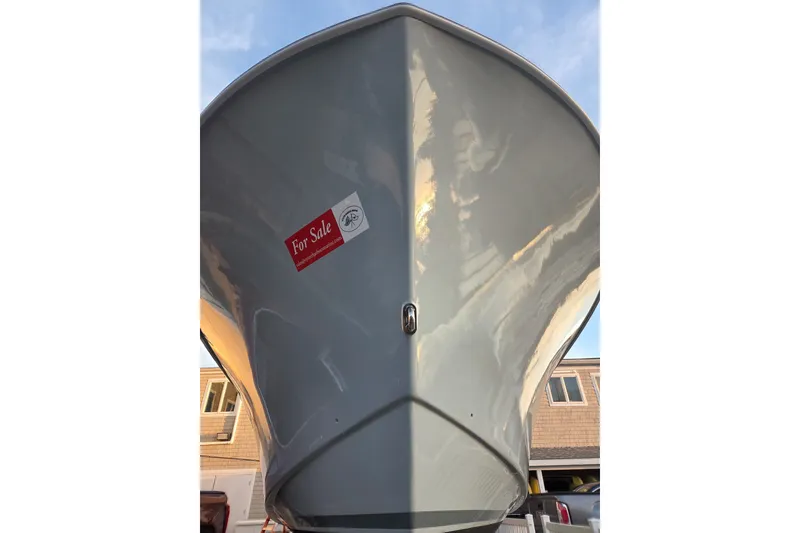 Slide: The Image of 2022 Tidal Creeks Boatworks Center Console with "For Sale" sign, front view. - 26