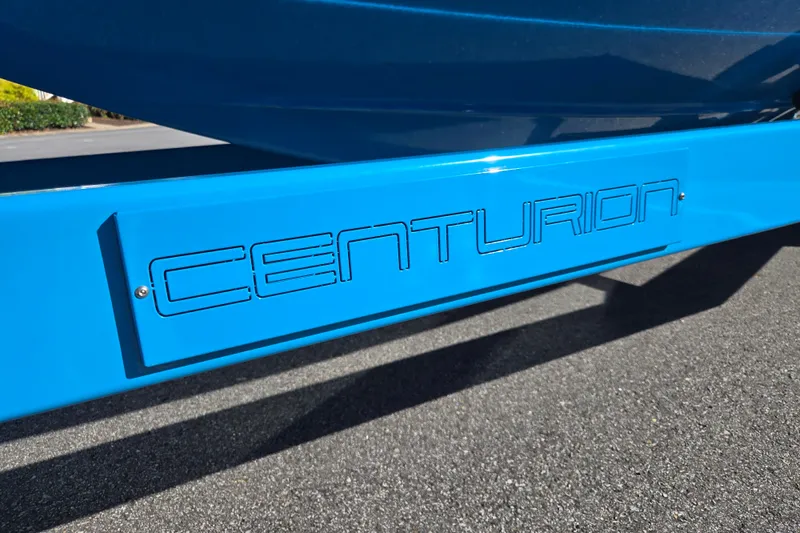 Slide: The Image of Blue Centurion Ri257 boat trailer with logo, 2021 model. - 27