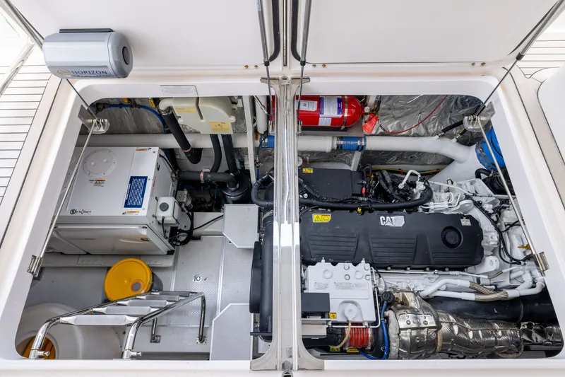 Slide: The Image of Engine room of 2019 Horizon PC65 yacht with CAT engine and equipment. - 52
