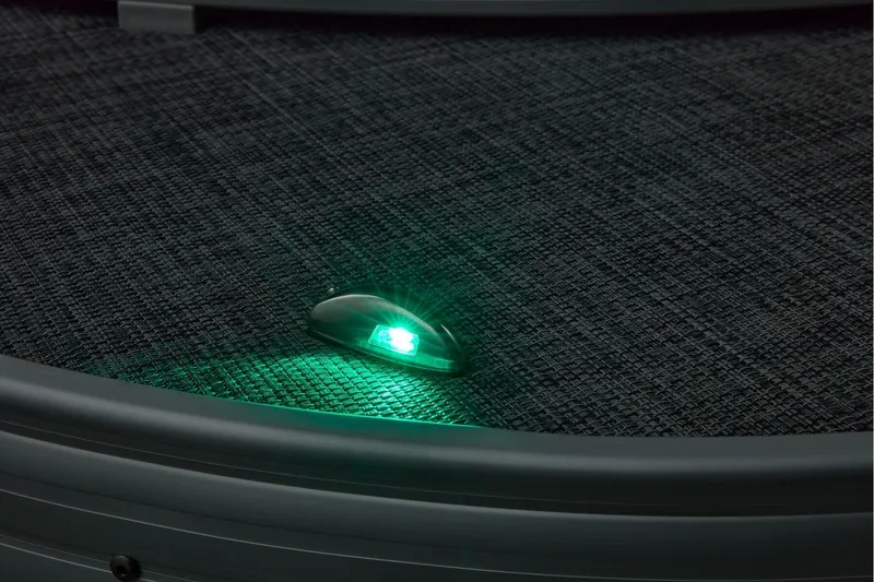 Slide: The Image of Manufacturer Provided Image: Green LED light on 2026 Sun Tracker Party Barge 22 RF DLX deck. - 67