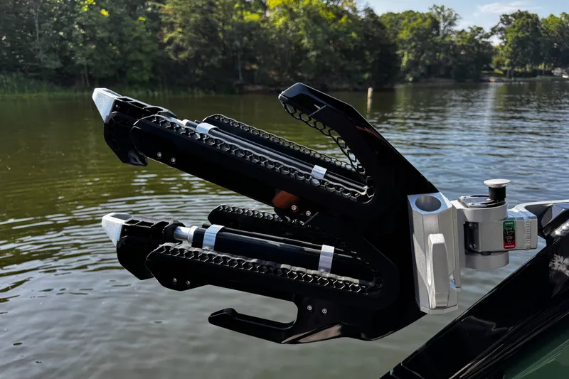 Slide: The Image of Futuristic Centurion Nv243 boat accessory on a serene lake background, 2026 model. - 21
