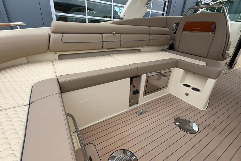 Slide: The Image of Luxurious interior of 2027 Chris-Craft Launch 35 GT with elegant seating and modern amenities. - 28