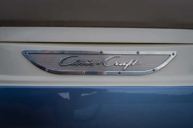 Slide: The Image of 2027 Chris-Craft Launch 35 GT logo on boat exterior. - 17