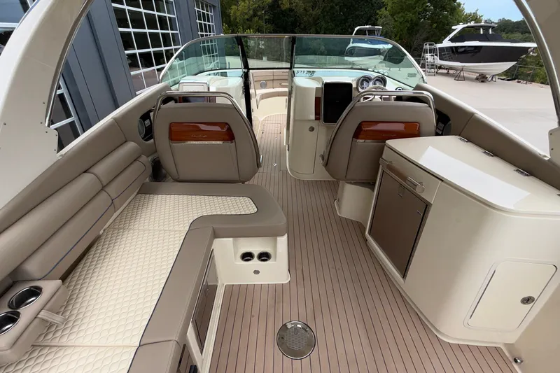 Slide: The Image of 2027 Chris-Craft Launch 35 GT interior with luxurious seating and modern amenities. - 31