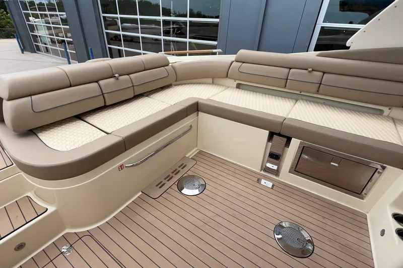 Slide: The Image of Luxurious seating area on 2027 Chris-Craft Launch 35 GT boat deck. - 23