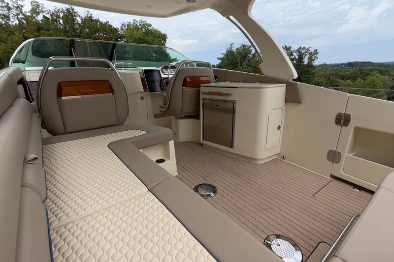 Slide: The Image of 2027 Chris-Craft Launch 35 GT interior with luxurious seating and modern amenities. - 29