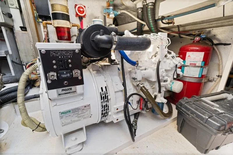 Slide: The Image of Engine room of 2005 Uniesse 54 Sport yacht with Phasor Marine generator. - 30