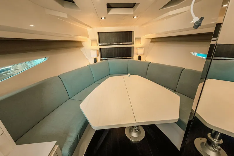 Slide: The Image of Luxurious interior of 2024 FIM 34 Regina yacht with elegant seating and modern design. - 20