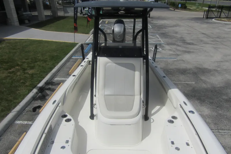 Slide: The Image of 2018 ShearWater 260 Carolina Flare boat, featuring sleek design and spacious seating. - 16