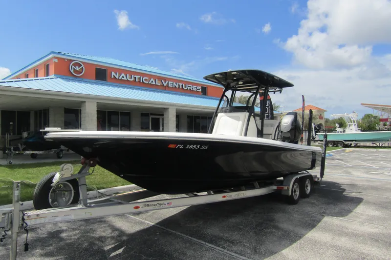 The Image of 2018 ShearWater 260 Carolina Flare boat on trailer at Nautical Ventures dealership. - 0