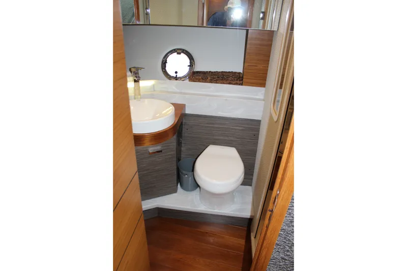 Slide: The Image of Luxurious bathroom in 2019 Tiara Yachts C39 Coupe with modern fixtures. - 80