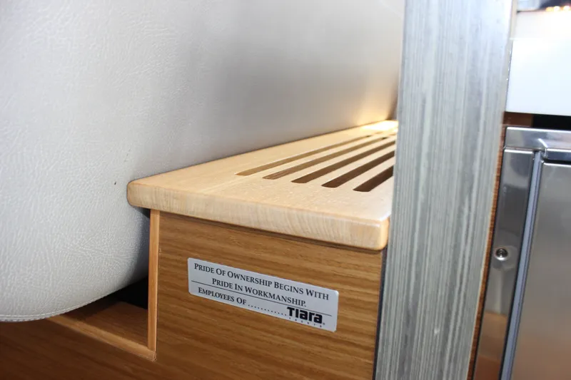 Slide: The Image of Interior detail of 2019 Tiara Yachts C39 Coupe showcasing craftsmanship and quality materials. - 69