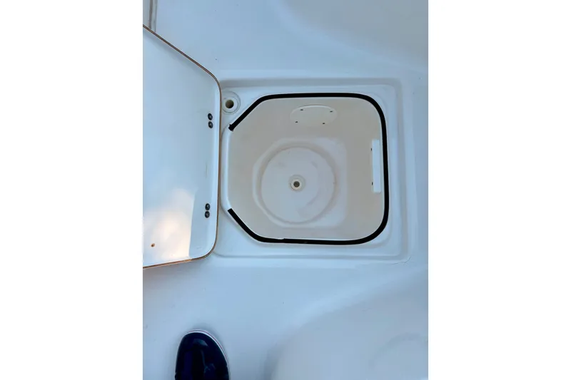 Slide: The Image of Open storage compartment on 2017 Sea Fox 288 Commander boat deck. - 33