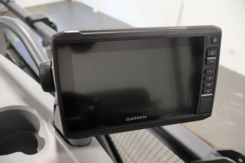 Slide: The Image of Garmin display on 2022 Sea-Doo Switch Sport 21, featuring control buttons and cup holder. - 28