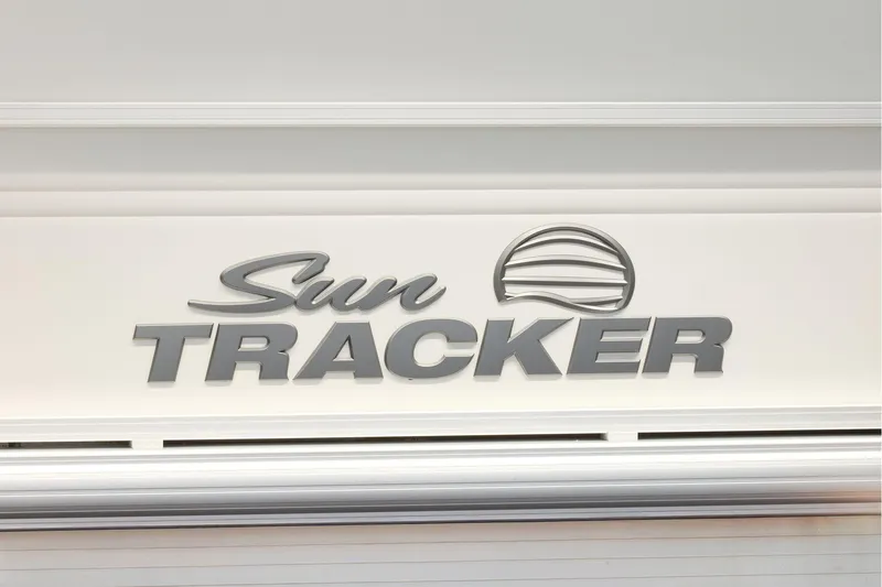Slide: The Image of Manufacturer Provided Image: Sun Tracker logo on 2026 Party Barge 22 XP3 boat. - 79