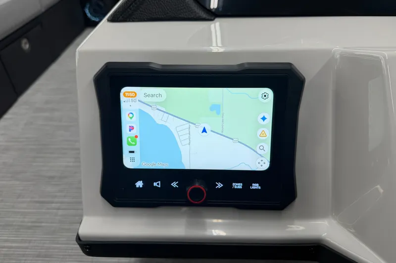 Slide: The Image of Touchscreen navigation display on 2027 Crest Conquest 230 SLSC boat dashboard. - 13