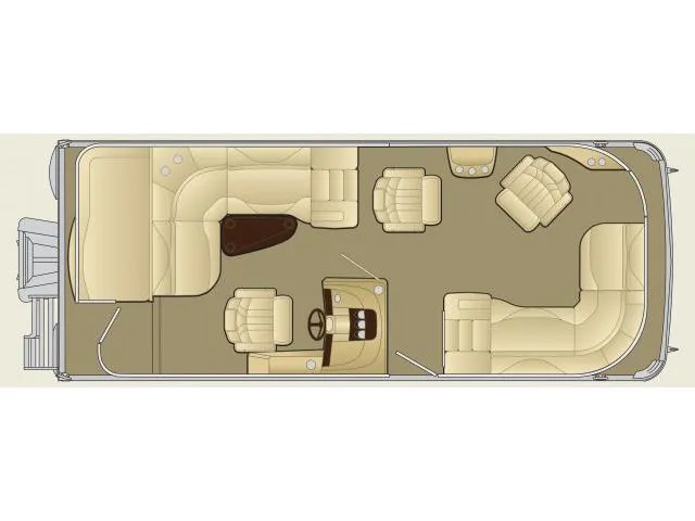 The Image of Manufacturer Provided Image: Top view of 2012 Bennington 2275 RLC pontoon boat layout. - 0