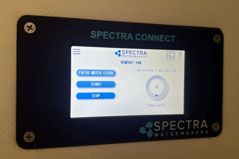 Slide: The Image of Spectra Connect watermaker control panel on 2021 Fountaine Pajot SABA 50 yacht. - 92
