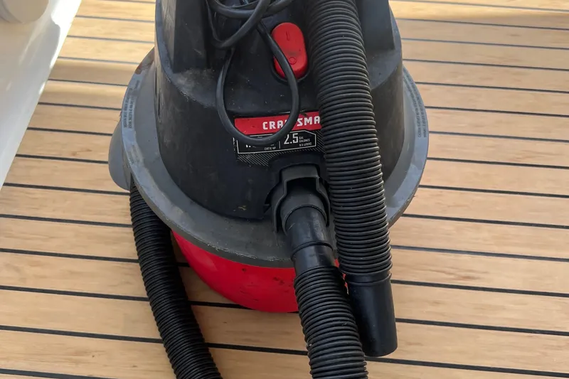 Slide: The Image of Wet-dry vacuum on Fountaine Pajot SABA 50 yacht deck, 2021 model. - 114