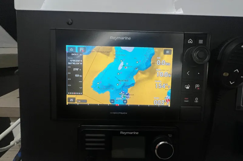 Slide: The Image of Raymarine navigation display on 2021 Fountaine Pajot SABA 50 yacht. - 56
